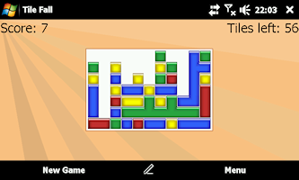 Tile Fall running in Landscape mode in Windows Mobile 6.1